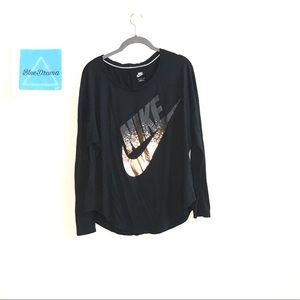 Nike black and rose gold long sleeve shirt